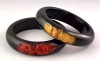 BB315 vine carved black overdyed bangles